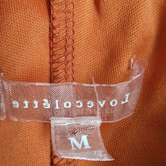 Lovecolette Floral Orange Skirt Tiered Peasant Boho Maxi Women's Size M - Picture 5 of 10